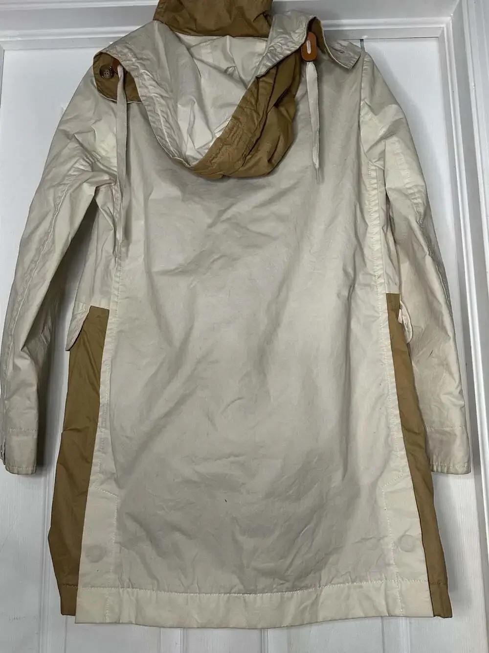 Coach Women's Two-Tone Colorblock Cotton Hooded Trench Coat